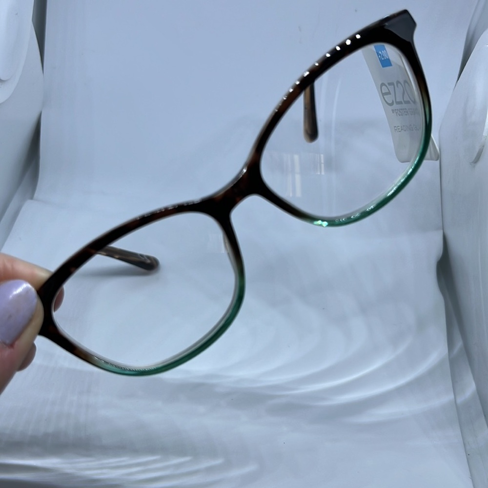 NWT Foster Grant Women's EZ2C NELLIE TEL Reading Glasses +2.00 Teal Black - Picture 7 of 7